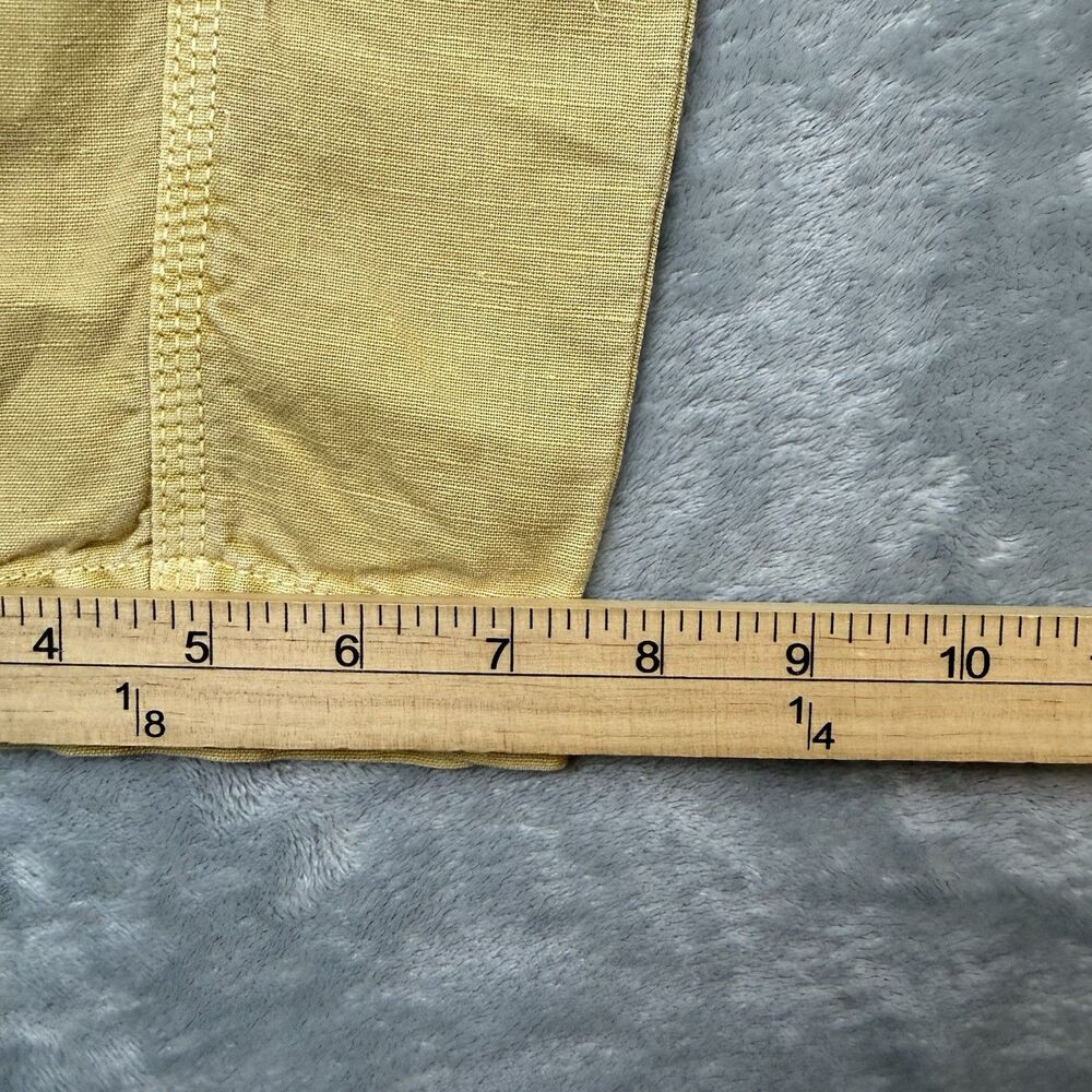 Sundance Linen Cotton Lace Detail Pants Beige Boho Cottagecore Womens Size 14 - Picture 10 of 10